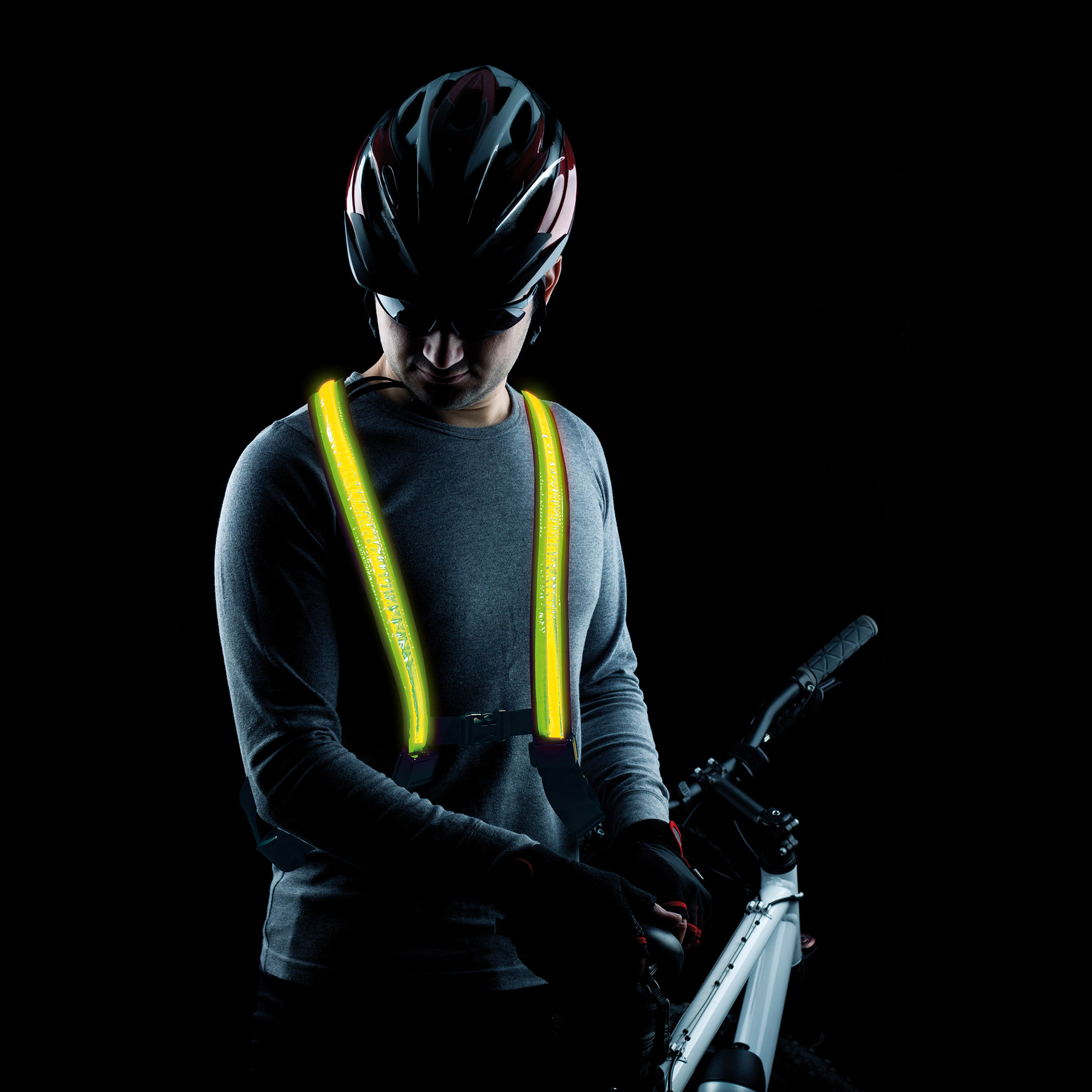 StreetGlow High-Visible LED Vest, Warnweste mit LED-Licht