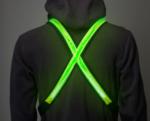 StreetGlow High-Visible LED Vest, Warnweste mit LED-Licht