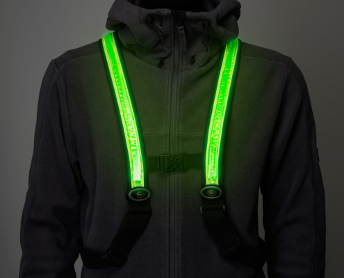 StreetGlow High-Visible LED Vest, Warnweste mit LED-Licht