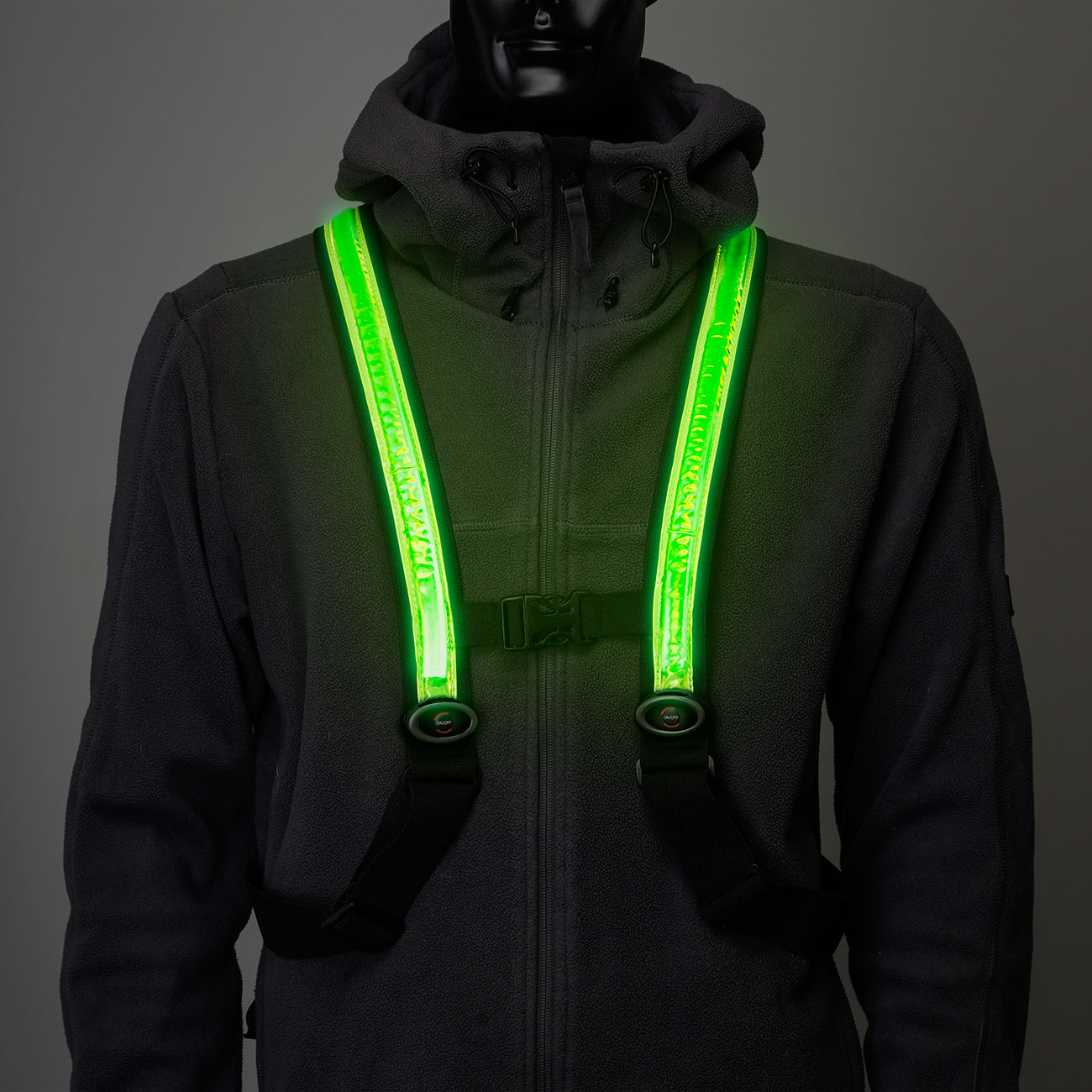 StreetGlow High-Visible LED Vest, Warnweste mit LED-Licht